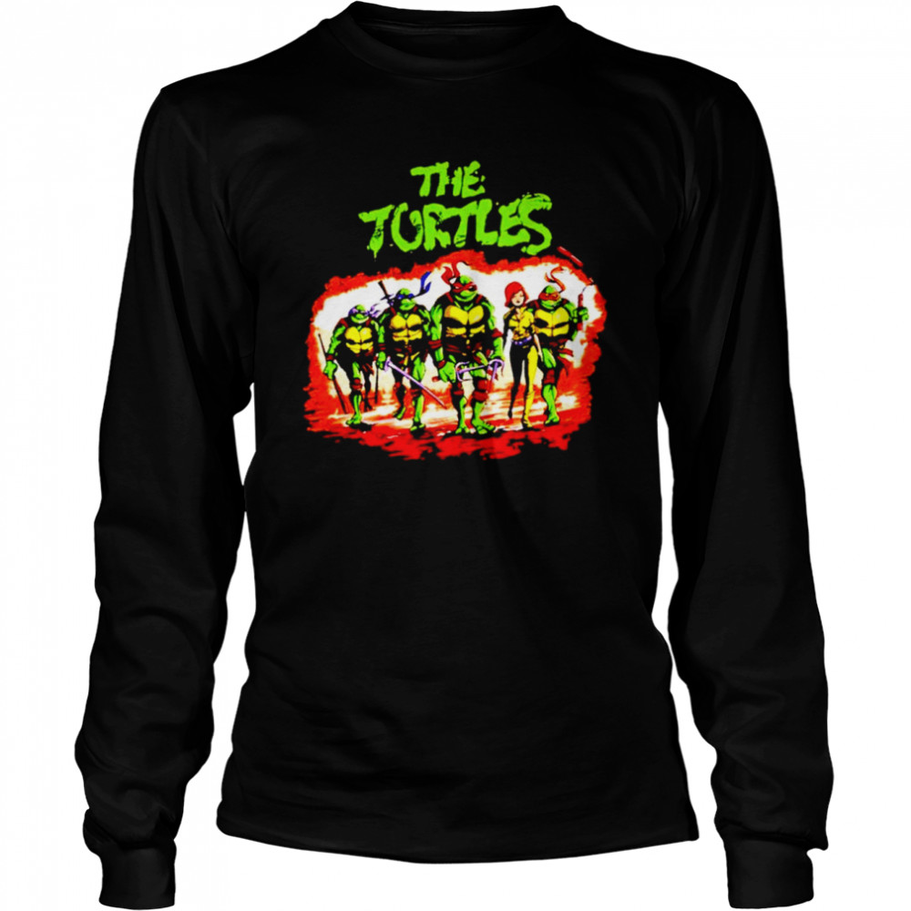 The Ninja Turtles Superhero Cartoon Shirt Long Sleeved T-Shirt