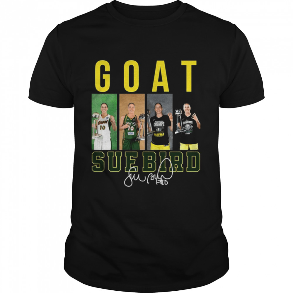 WNBA Basketball Player Sue Bird Goat Signed shirt