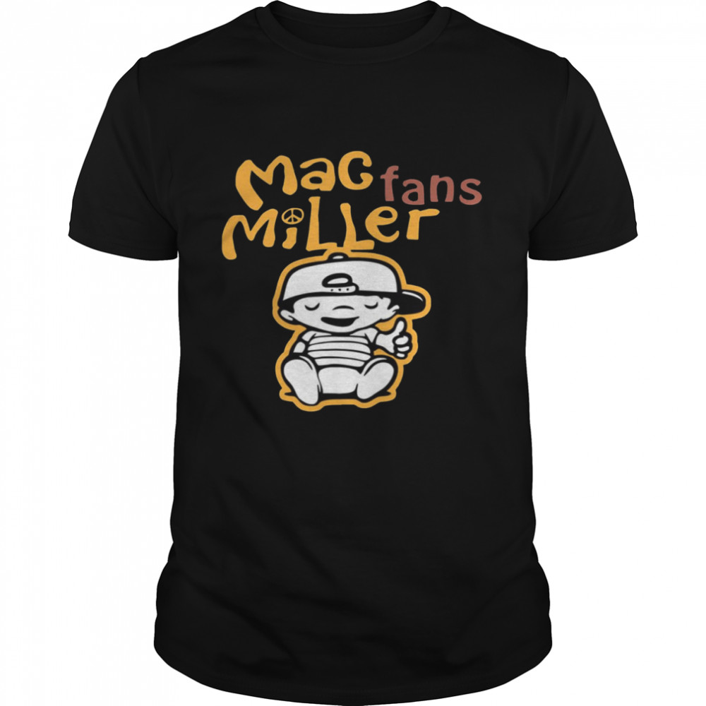 Yellow Mens Pose Mac Miller shirt