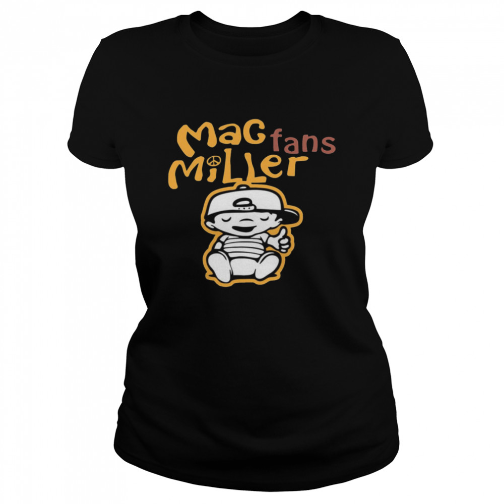 Yellow Mens Pose Mac Miller Shirt Classic Women'S T-Shirt
