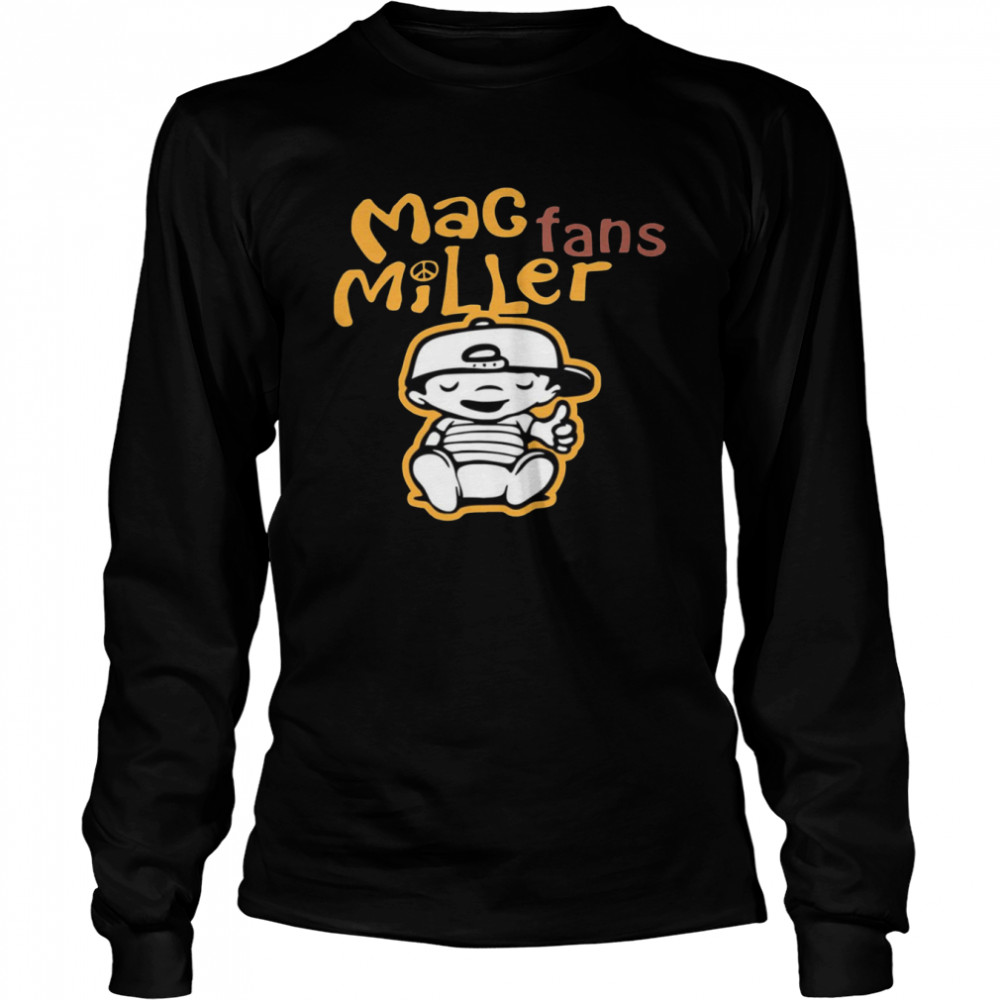 Yellow Mens Pose Mac Miller Shirt Long Sleeved T Shirt