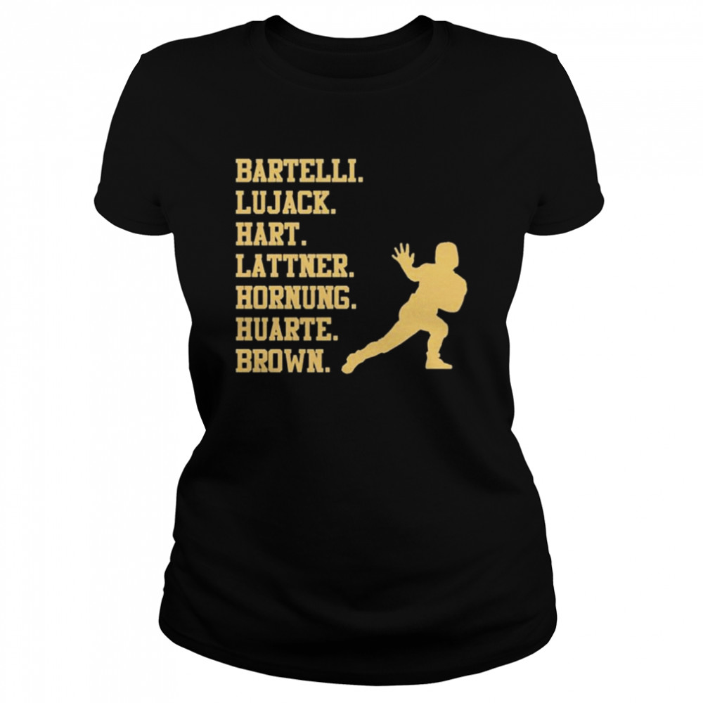 Bartelli Lujack Hart Lattner Hornung Huarte Brown Shirt Classic Women'S T-Shirt