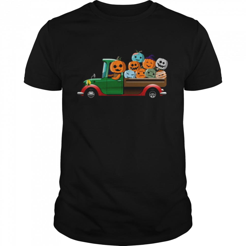 Halloween Truck With Scary Pumpkin Heads shirt