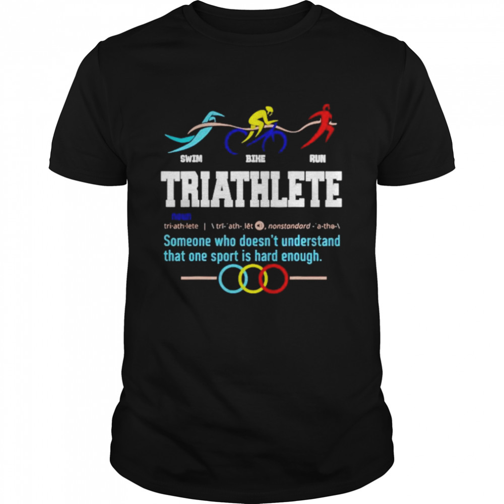 Humorous triathlon gift sports cycling running shirt