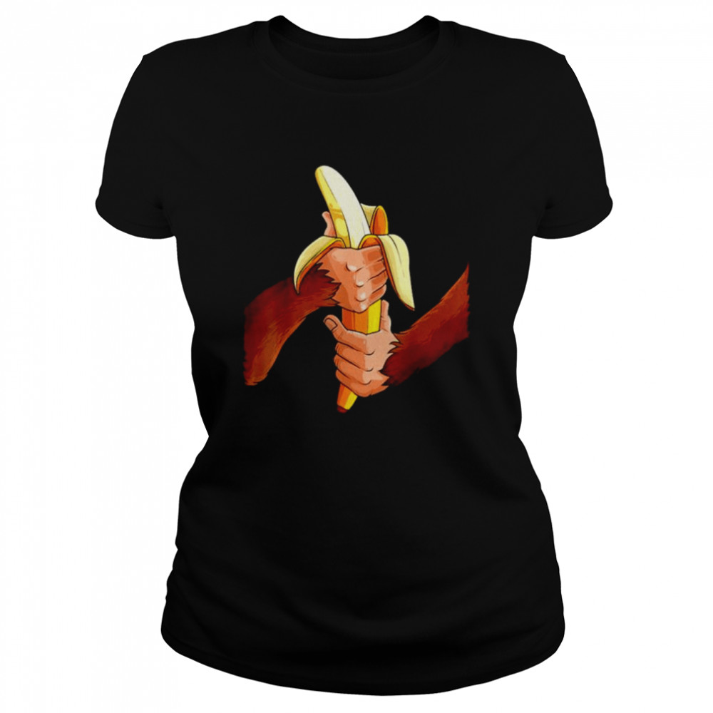 Monkey Halloween Costume Arms Banana Shirt Classic Womens T Shirt