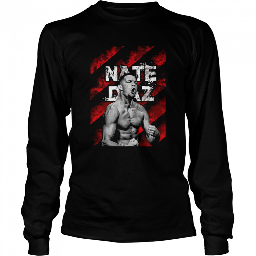 Nate Diaz Vintage Graphic Ufc T- Long Sleeved T-Shirt