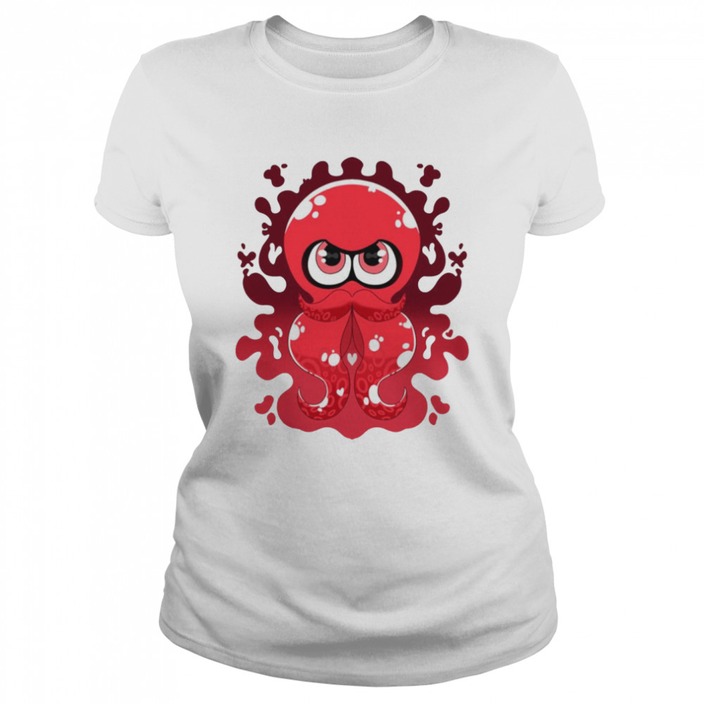 Red Inky Octo Splash Splatoon Shirt Classic Women'S T-Shirt