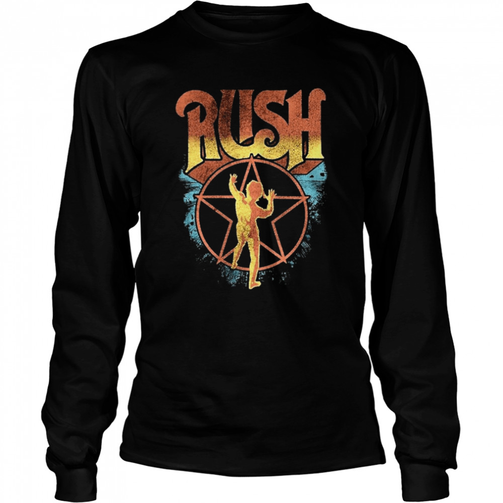 Rush Band Vintage Retro Red Stars Kid Shirt Long Sleeved T Shirt