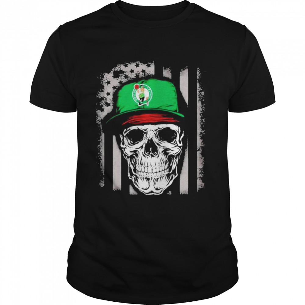 Skull Rock With Hat Boston Celtics Halloween Shirt
