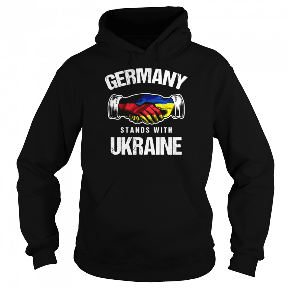 Stands With Ukraine Ukrainian Flag German Political Shirt Unisex Hoodie