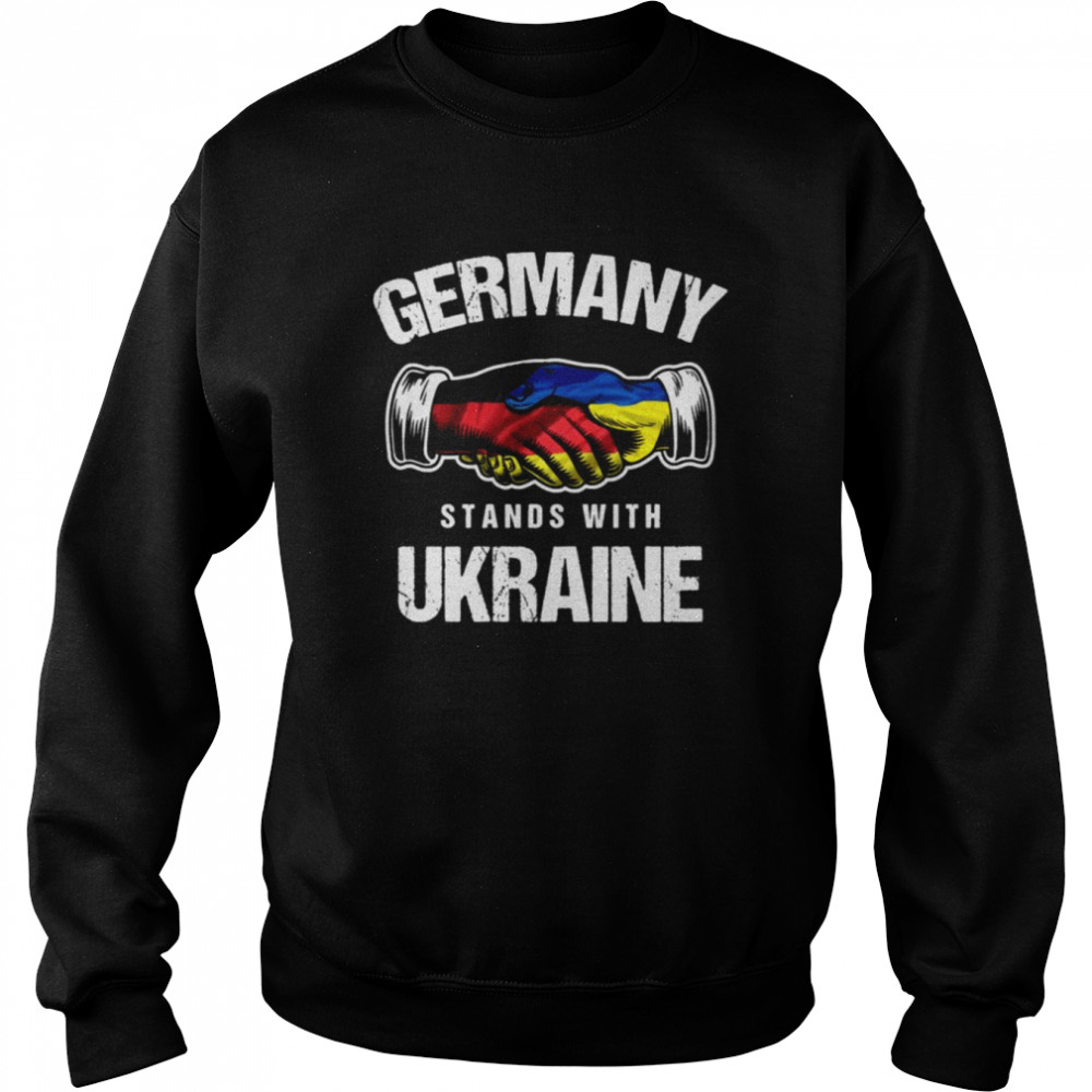 Stands With Ukraine Ukrainian Flag German Political Shirt Unisex Sweatshirt