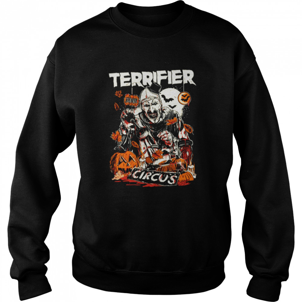 Terrifier Circus He’s Killing Them Terrifier 2 Shirt 3 Terrifier Circus He’s Killing Them Terrifier 2 Unisex Sweatshirt