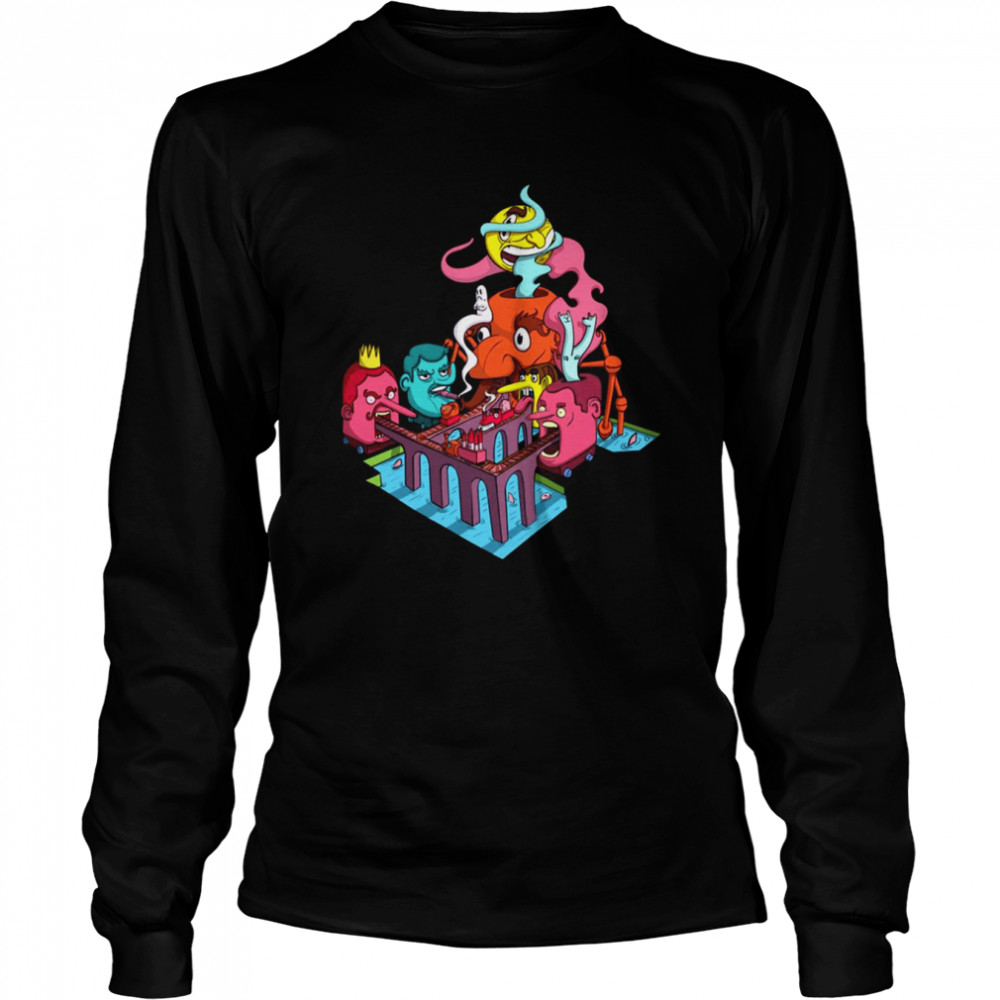 The Mouths And Spirits Coaster Disneyland Halloween S Long Sleeved T-Shirt