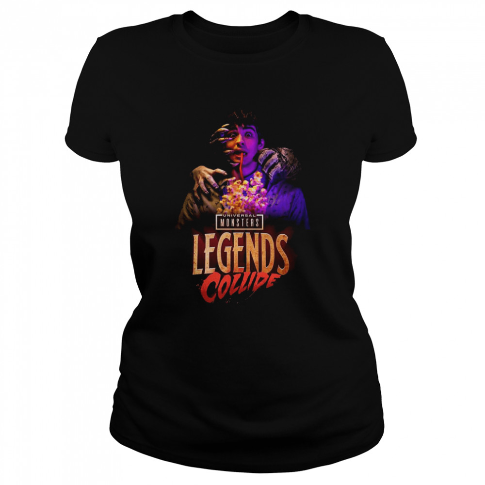 Universal Monsters Legends Collide T Classic Womens T Shirt