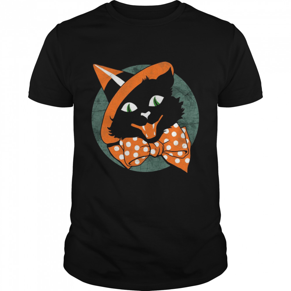 Vintage Halloween Spooky Black Cat Disneyland Shirts