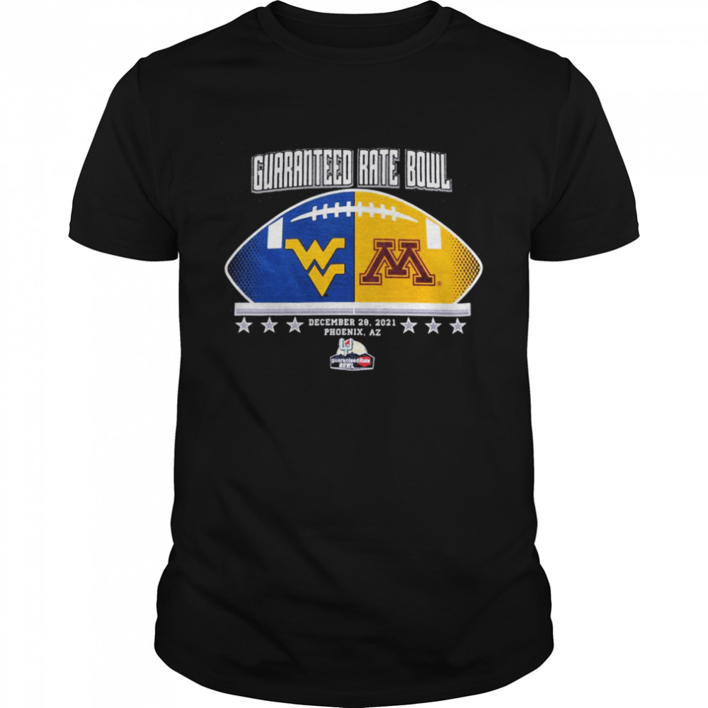 West Virginia Mountaineers vs Minnesota Golden Gophers Guaranteed Rate Bowl Matchup Dueling shirt
