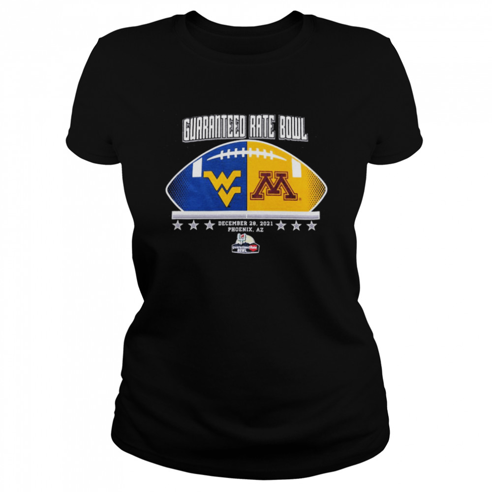 West Virginia Mountaineers Vs Minnesota Golden Gophers Guaranteed Rate Bowl Matchup Dueling Shirt Classic Women'S T-Shirt