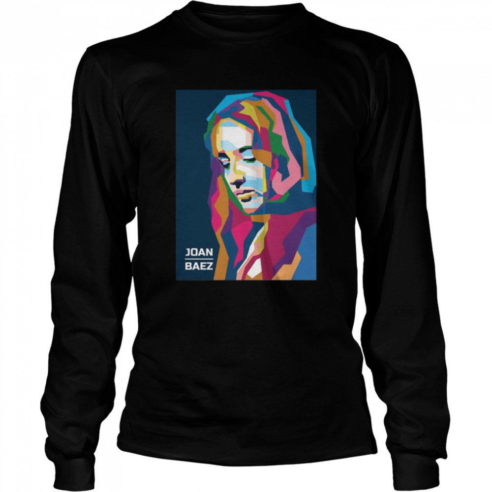 Abstract Geometric Joan Baez Shirt Long Sleeved T Shirt