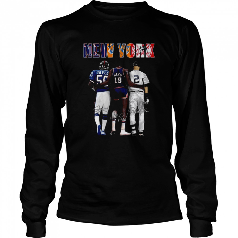 Awesome New York Sports Teams New York Yankees New York Knicks New York Giants T- Long Sleeved T-Shirt