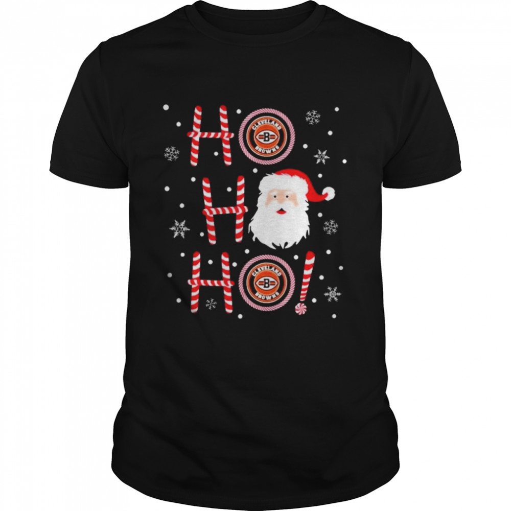 Cleveland Browns Santa Claus Ho Ho Ho Merry Christmas shirt