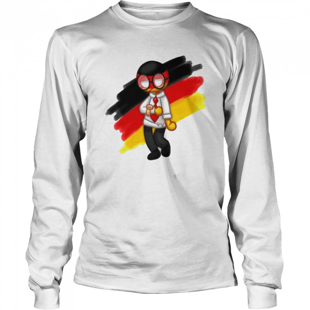 Countryhuman Chibi German Political Shirt Long Sleeved T-Shirt