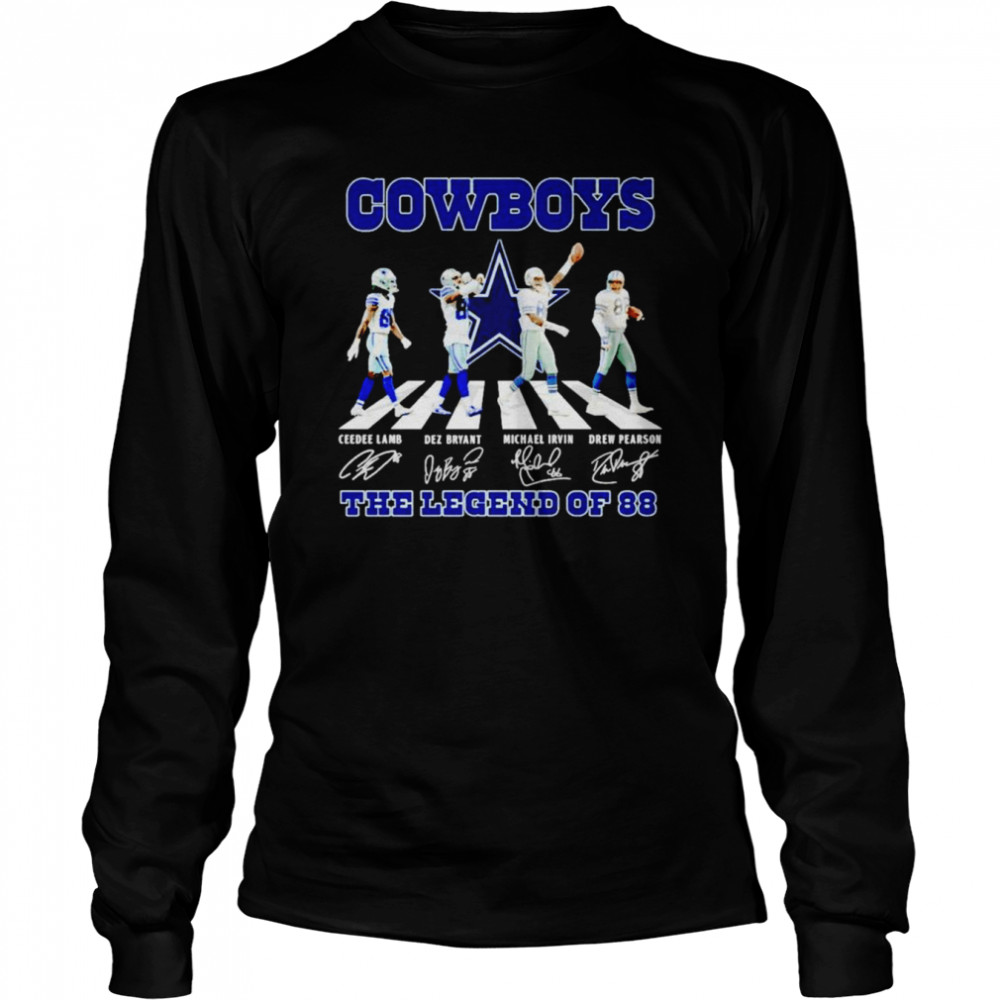 Dallas Cowboys Abbey Road The Legend Of 88 Signatures Shirt Long Sleeved T Shirt