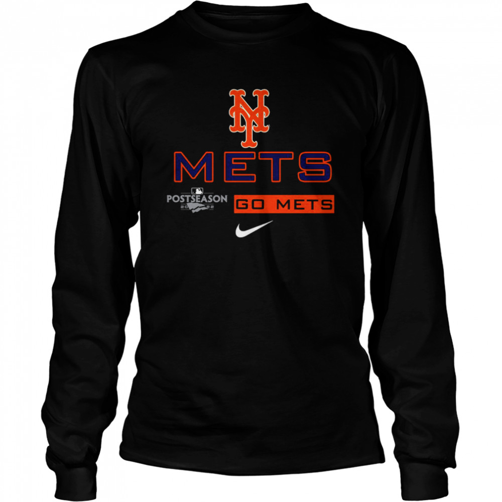 New York Mets 2022 Postseason Authentic Collection Dugout T Long Sleeved T Shirt