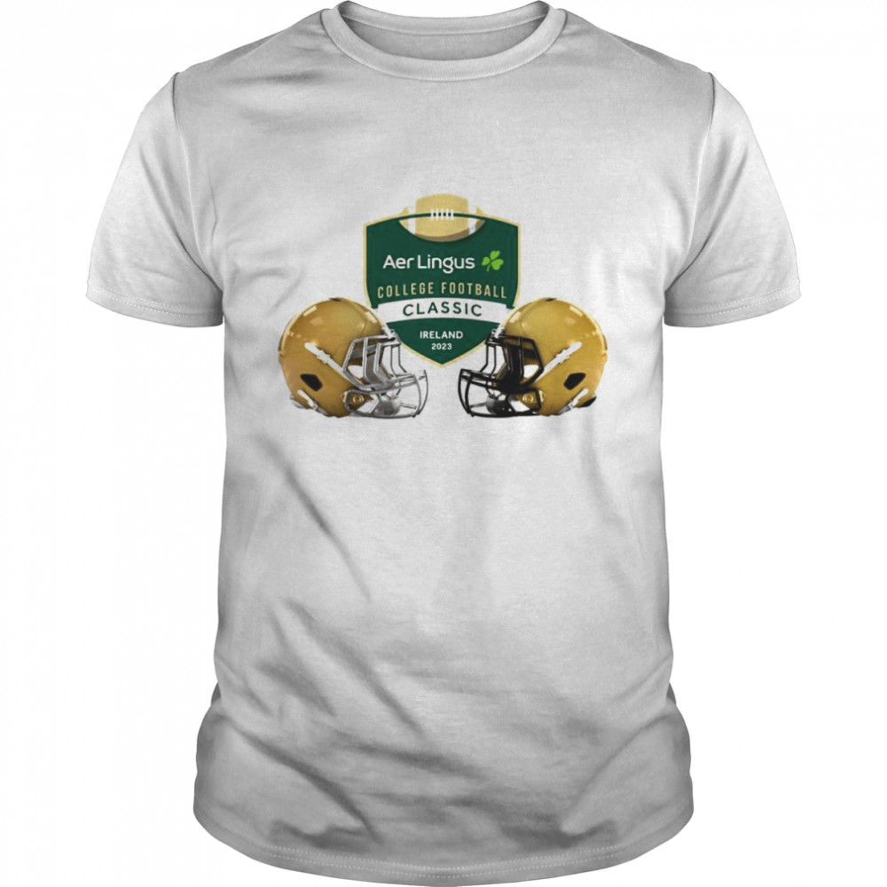 Notre Dame Helmet Aer Lingus College football Classic Ireland 2023 shirt