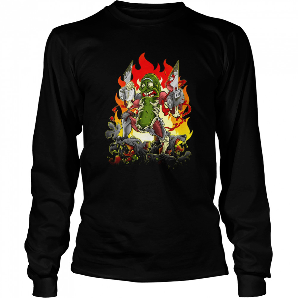 Fired Pickle Rick And Morty Shirt Long Sleeved T Shirt