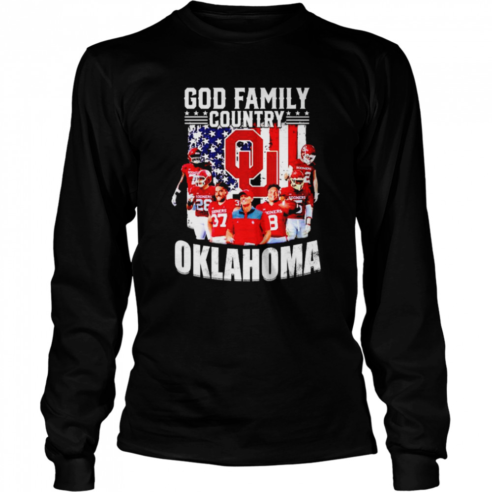 God Family Country Oklahoma Sooners Shirt Long Sleeved T-Shirt