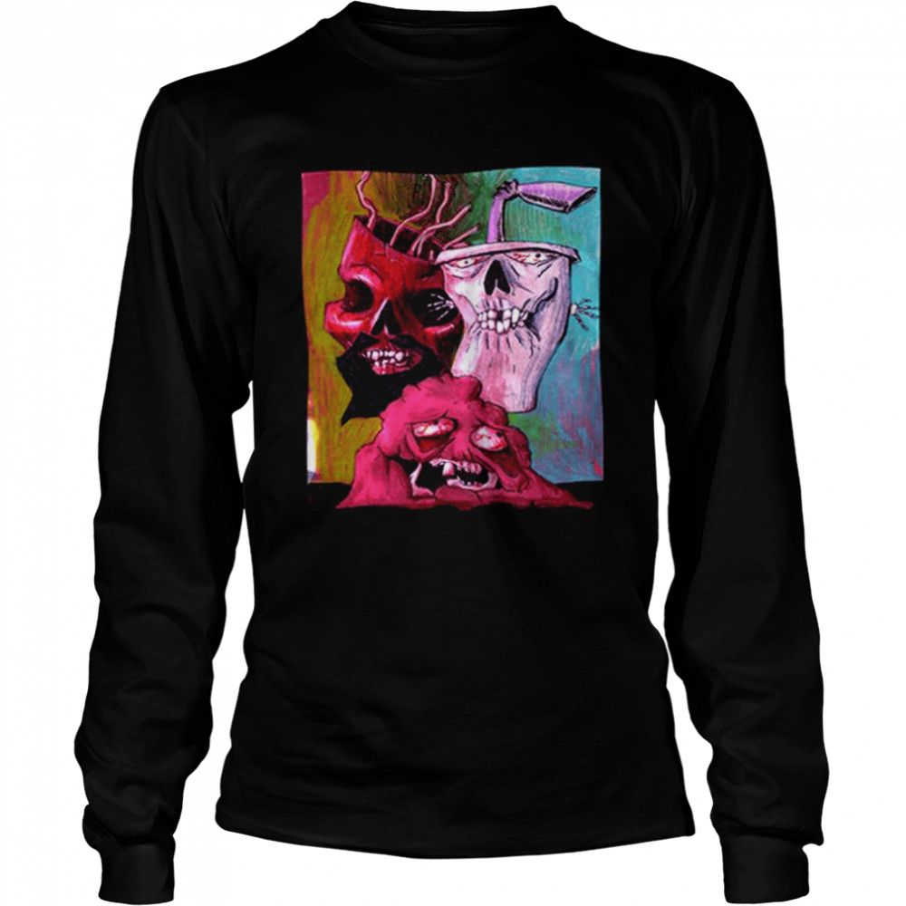 Zombie Version Meatwad Master Shake Frylock Aqua Teen Hunger Force Shirt Long Sleeved T-Shirt