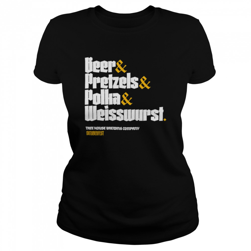Beer Pretzels Polka Weisswurst Shirt Classic Womens T Shirt