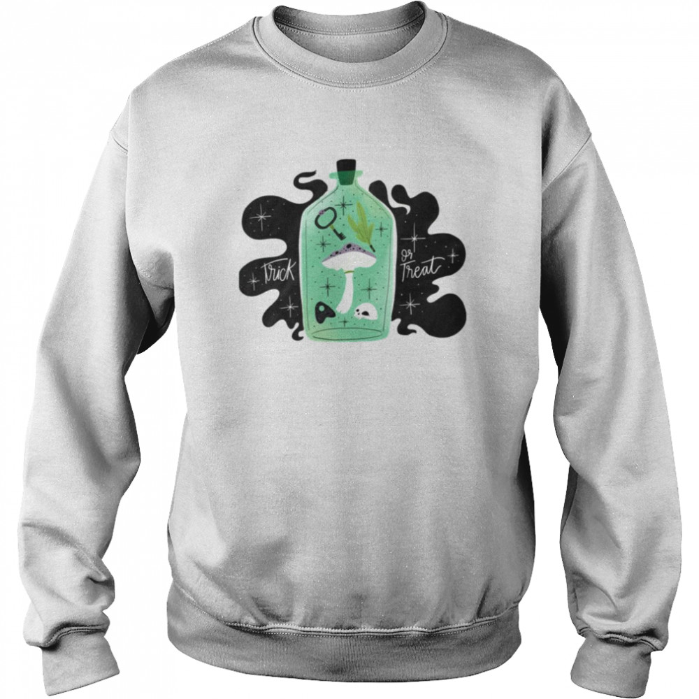 Bottle Lab Mushroom Treat Halloween Shirt Unisex Sweatshirt