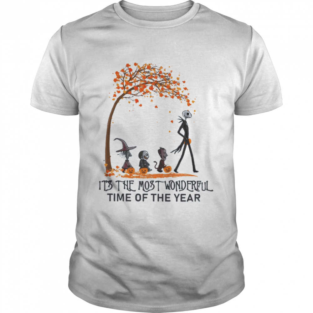 Jack Skellington It’s The Most Wonderful Time Of Year Nightmare Before Christmas Fall Pumpkin Halloween shirt