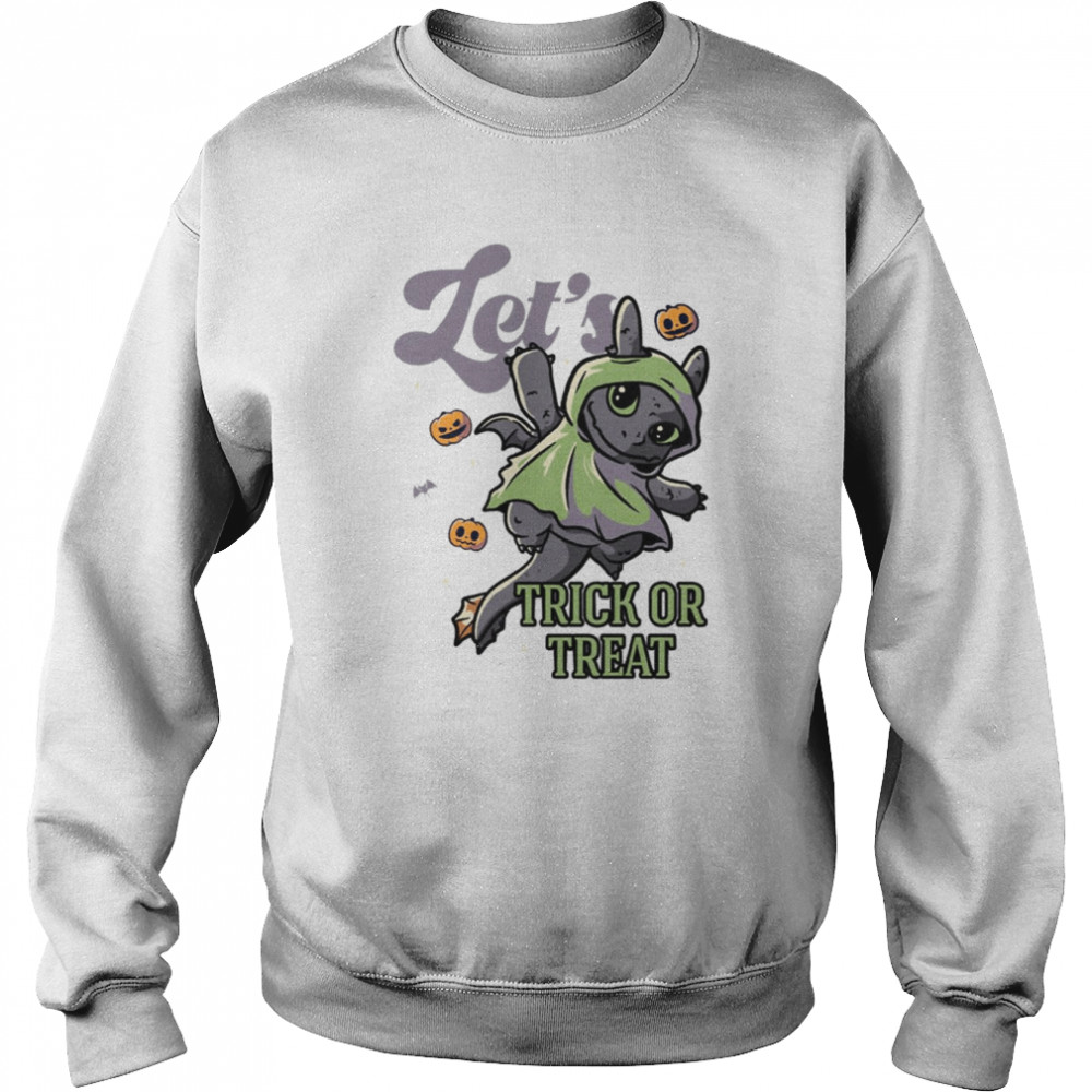 Little Toothless Lets Trick Or Treat Funny Cute Spooky Shirt Unisex Sweatshirt