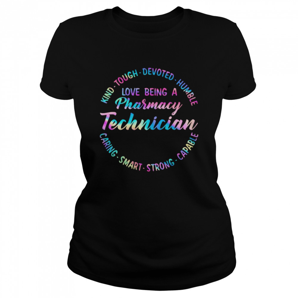 Love Being A Pharmacy Technician Purple Pharmacytechnician Shirt Classic Womens T Shirt