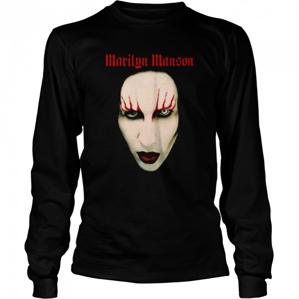Marilyn Manson Red Lips Rock Heavy Metal Shirt Long Sleeved T-Shirt