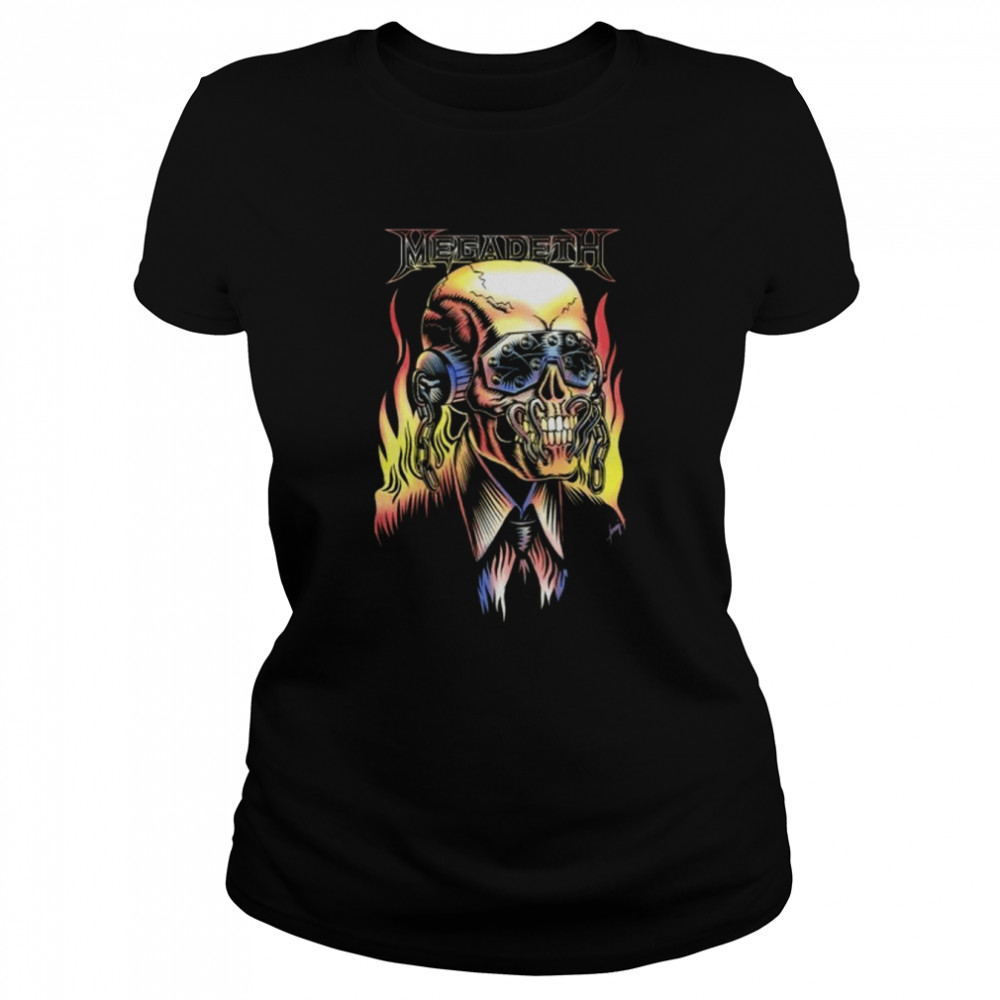 Megadeth Flaming Vic T Classic Womens T Shirt