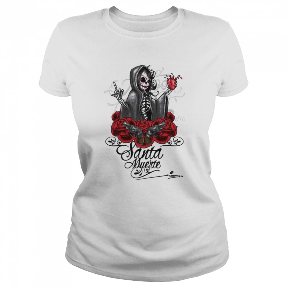 Red Heart Grim Reaper Halloween Shirt Classic Women'S T-Shirt