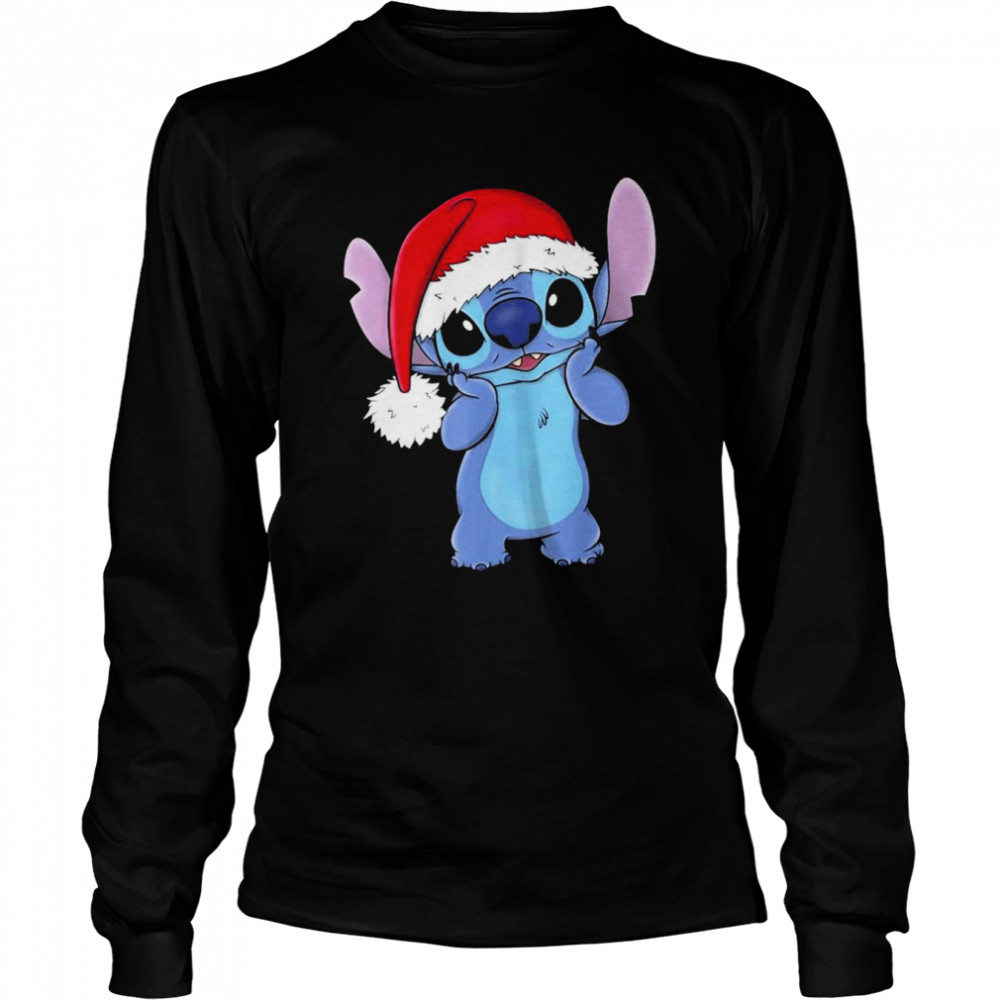 Santa Stitch Merry Christmas 2022 Shirt Long Sleeved T Shirt