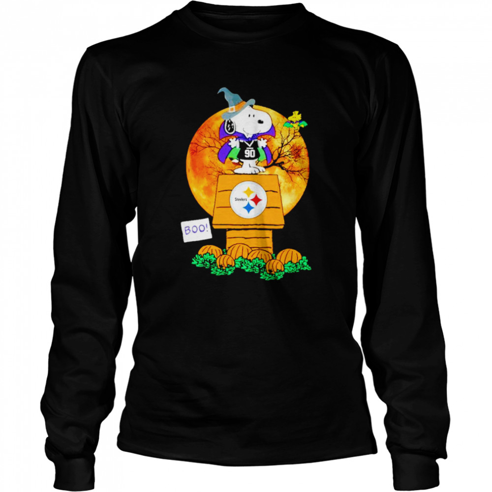 Snoopy Vampire Pittsburgh Steelers Halloween Shirt Long Sleeved T Shirt