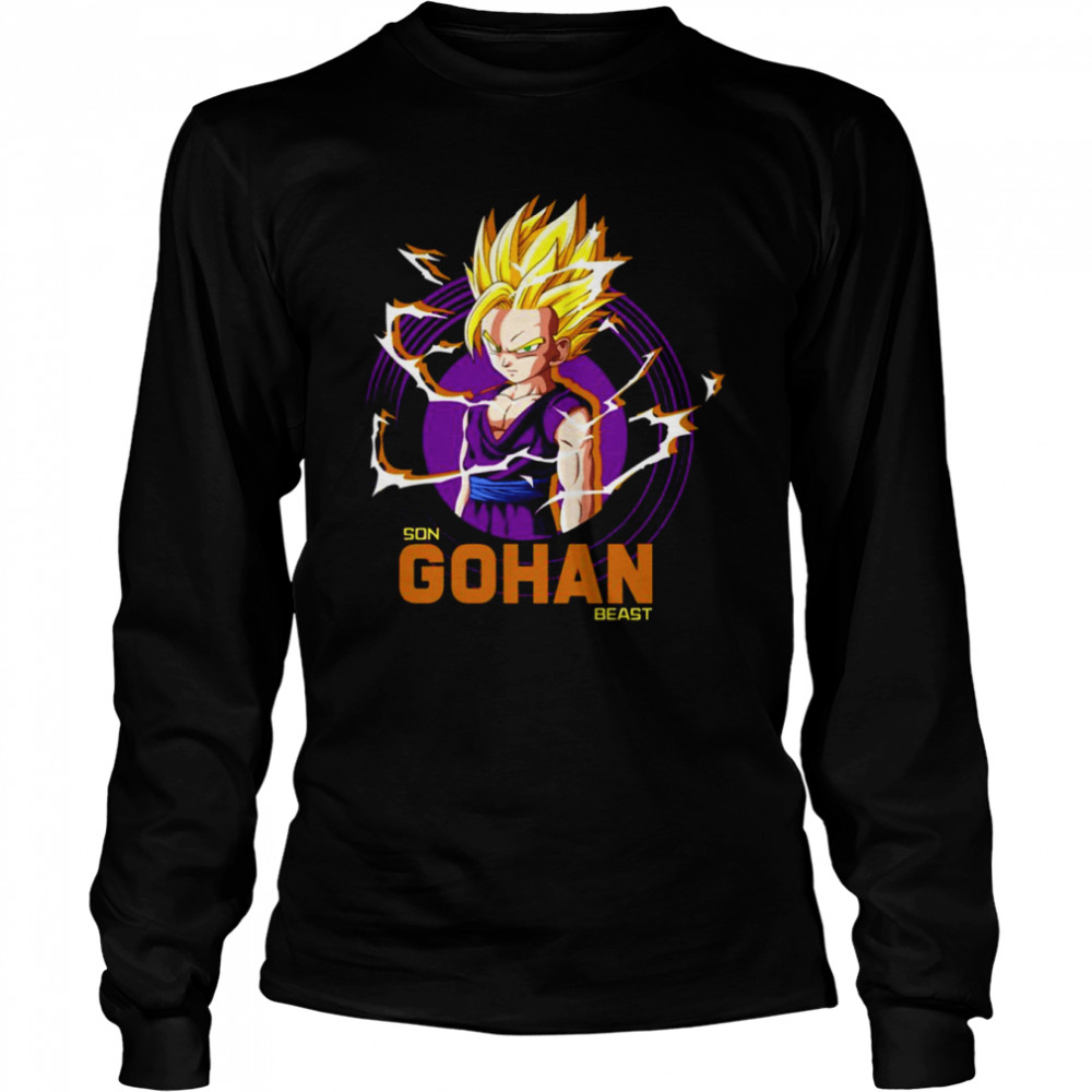 Son Gohan Beast Retro Dragon Ball Anime Manga Shirt Long Sleeved T Shirt