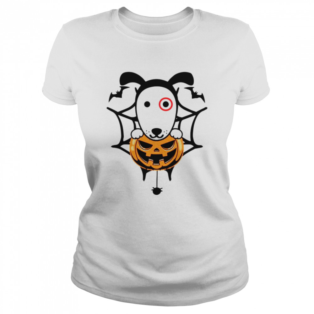 Team Member Bullseye Dog Funny Halloween Shirt Classic Womens T Shirt