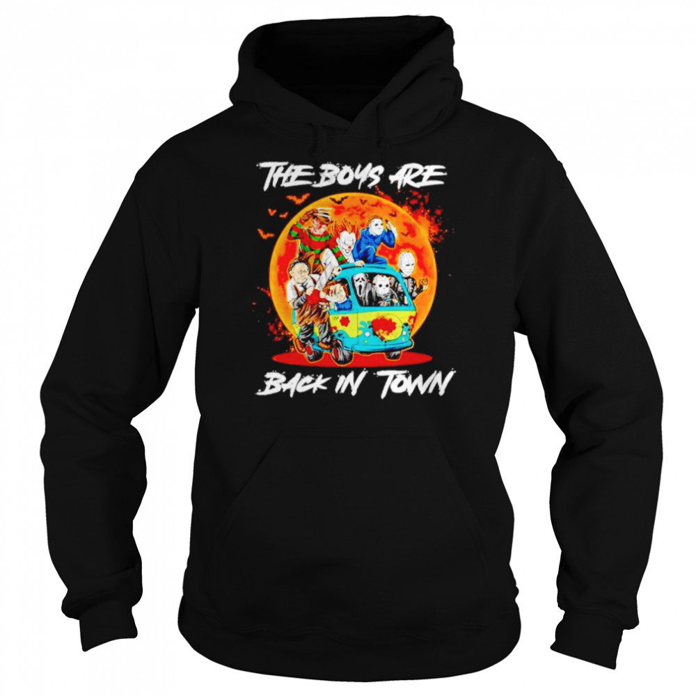 The Boys Are Back In Town Halloween Character In Car Shirt Unisex Hoodie