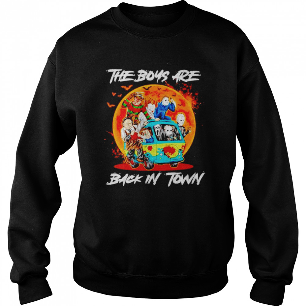 The Boys Are Back In Town Halloween Character In Car Shirt Unisex Sweatshirt