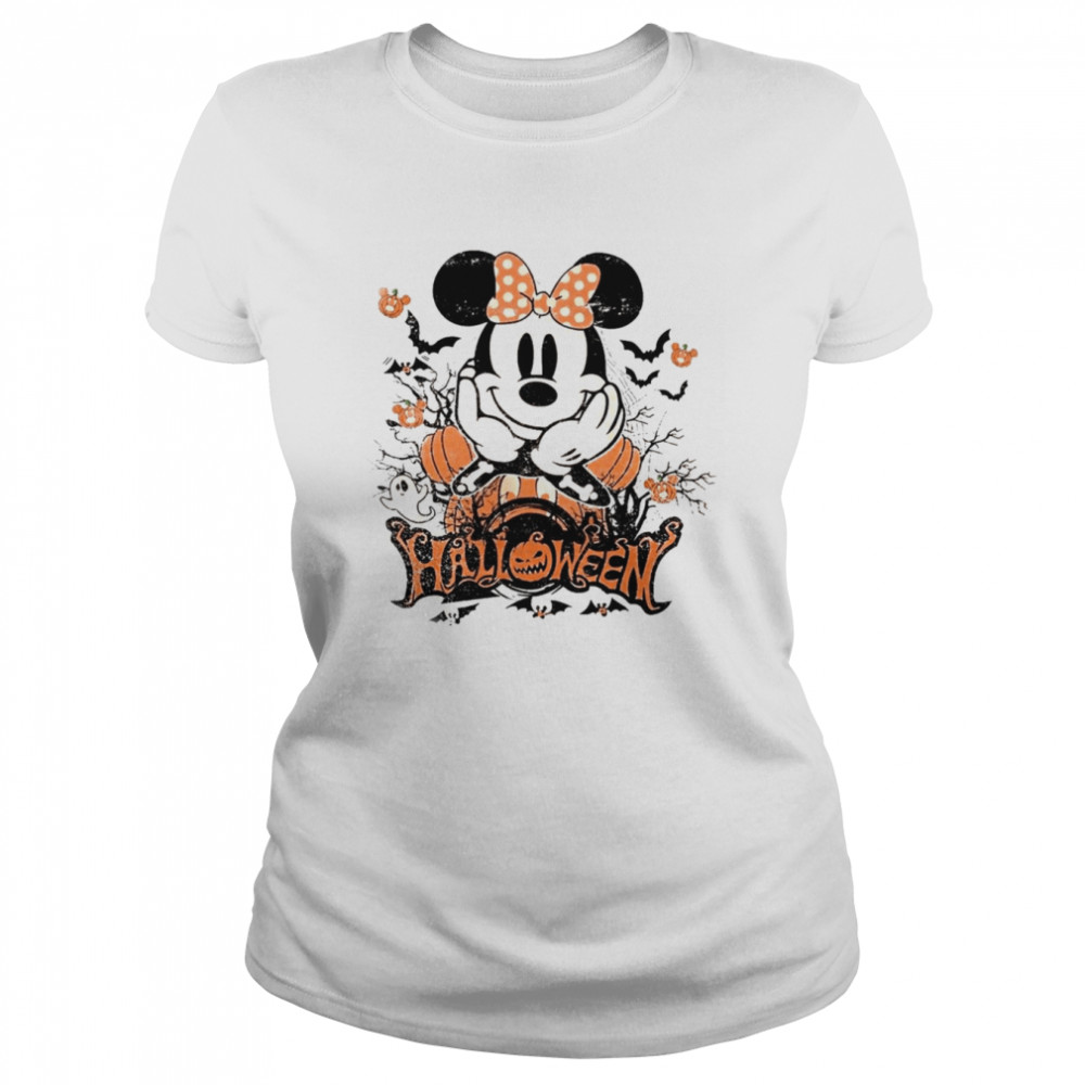 Vintage Disney Characters Minnie Mouse Halloween T  Classic Women'S T-Shirt