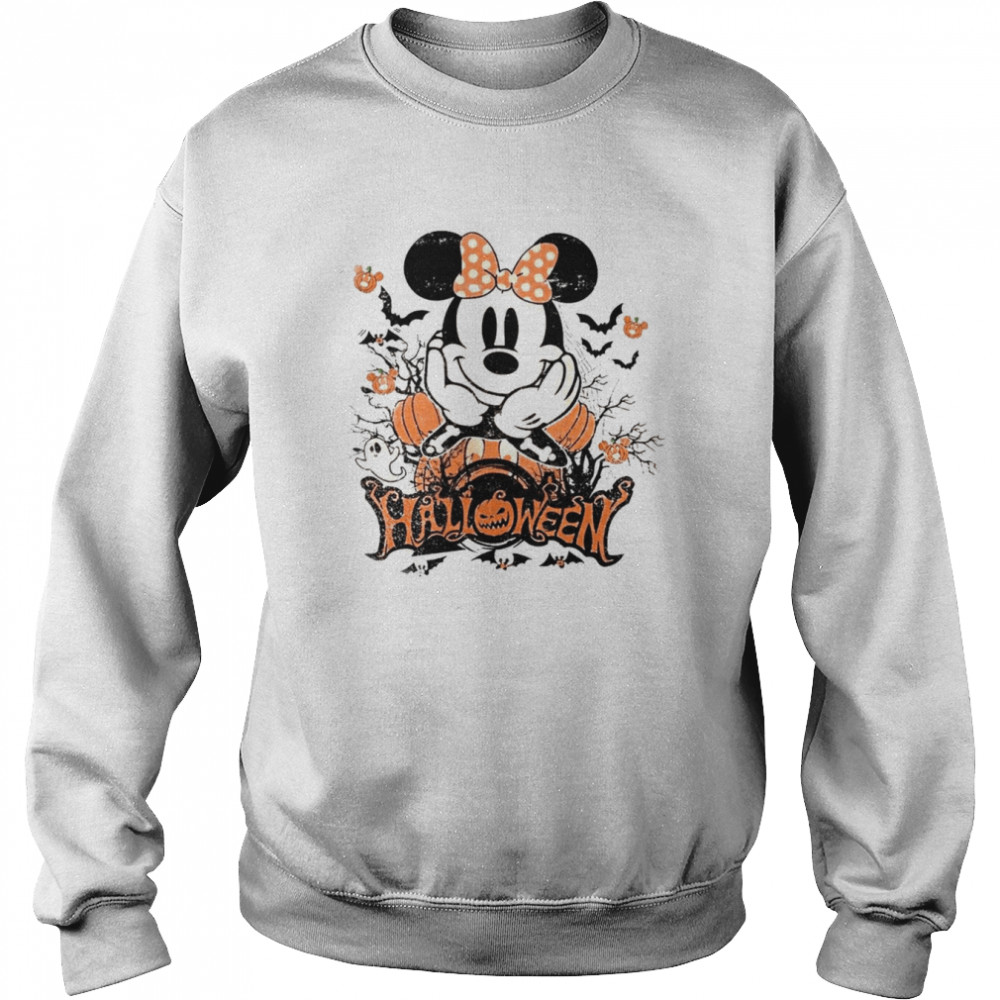 Vintage Disney Characters Minnie Mouse Halloween T Unisex Sweatshirt
