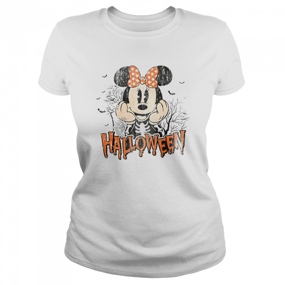 Vintage Mickey Disney Halloween Minnie Comfort Color T Classic Womens T Shirt