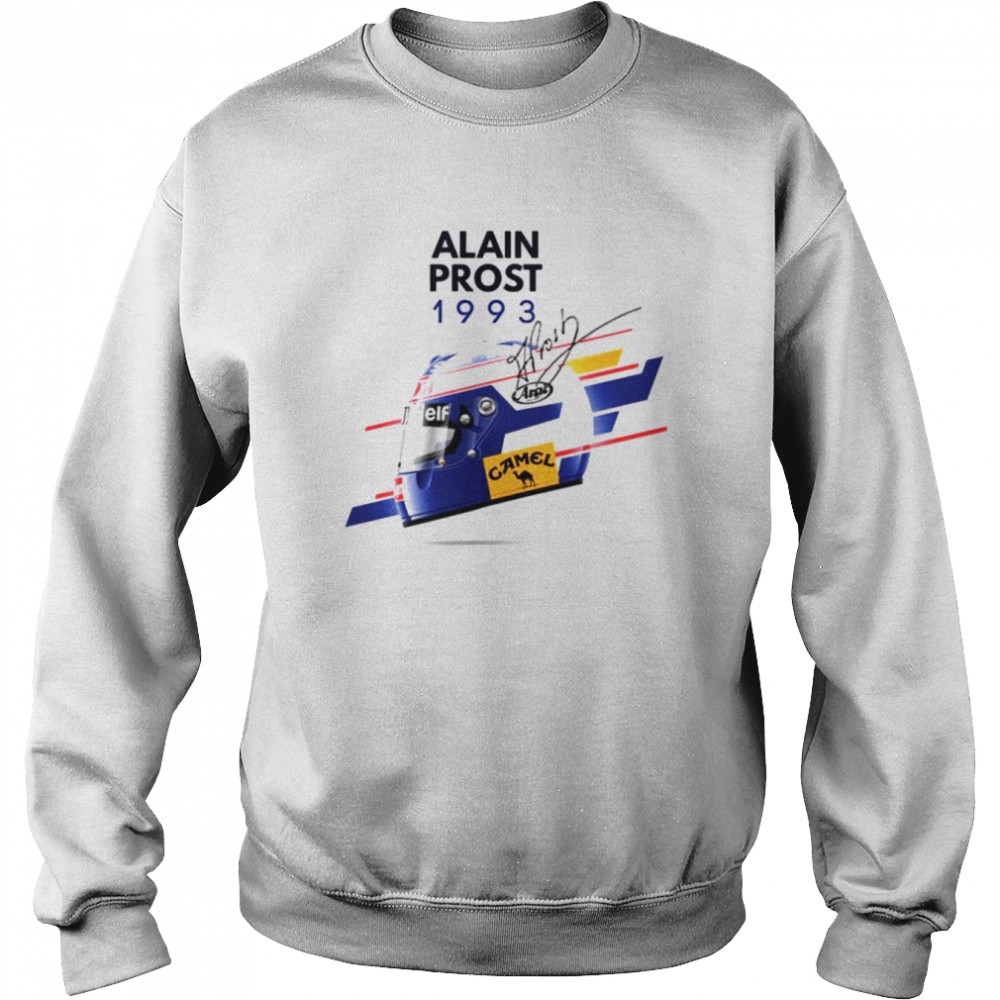1993 Helmet Poster Alain Prost Formula 1 Car Racing F1 Shirt Unisex Sweatshirt