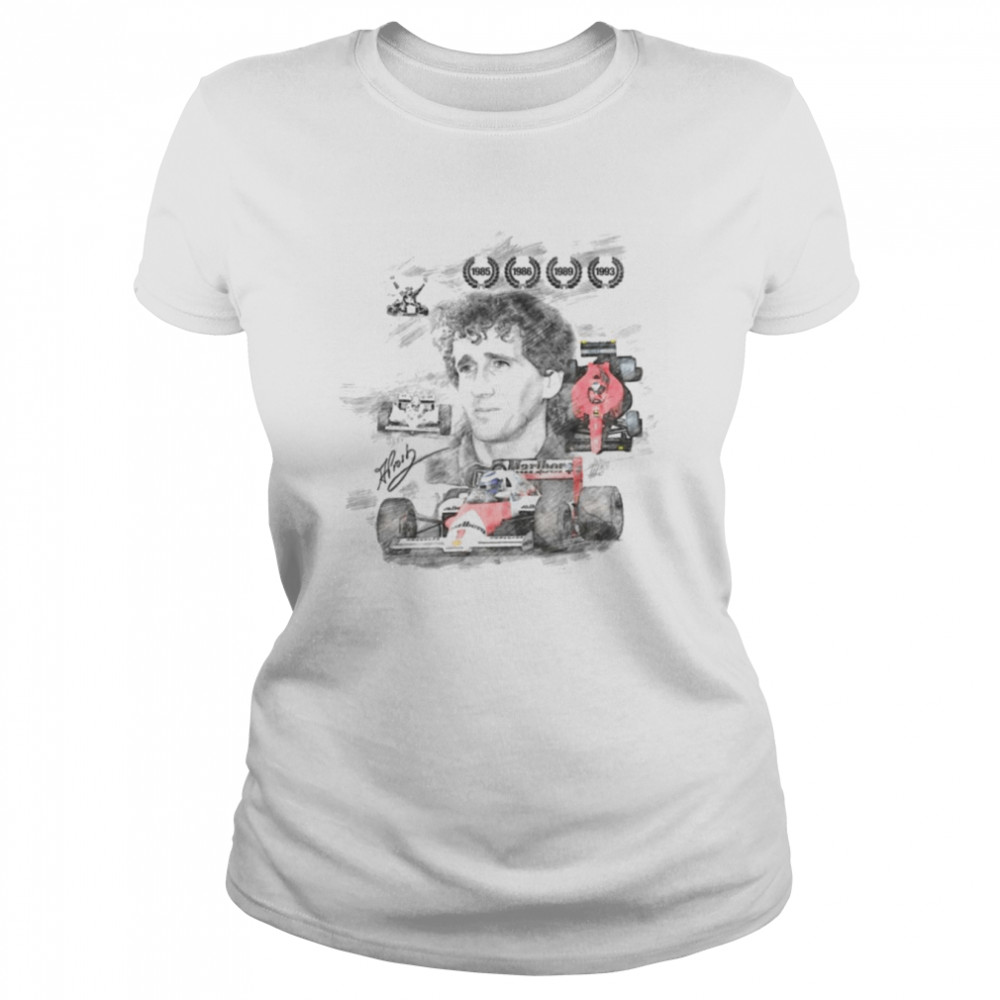 Alain Prost Formula 1 Car Racing F1 Shirt Classic Women'S T-Shirt
